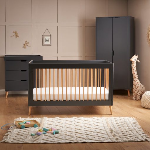 obaby maya 3 piece room set slate with natural