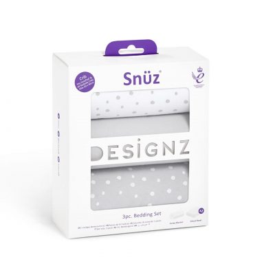 snuz 3 pc bedding set grey spot 2
