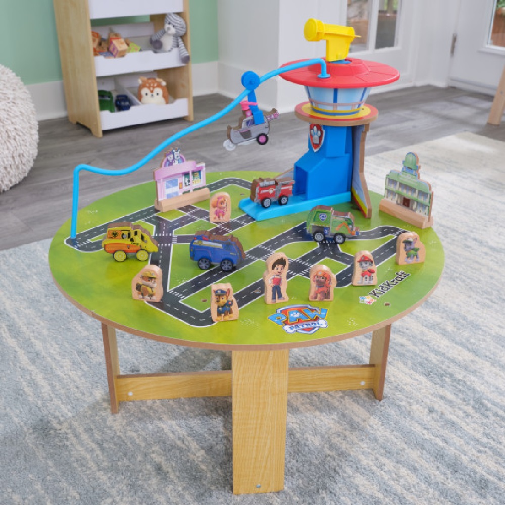 Paw Patrol Adventure Bay Play Table Look Out Tower Pups Kidcraft Wooden  Train Tracks Table Playset - video Dailymotion