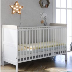 The Belstone Cot Bed White and grey