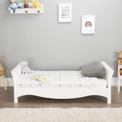 CuddleCo Clara 3 Piece Nursery Set with Mattress - White