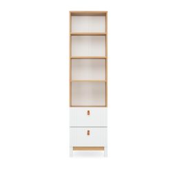CuddleCo Rafi Nursery Bookcase - Oak and White