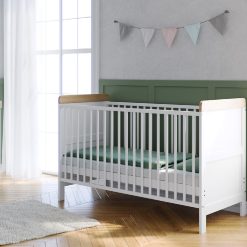 The Belstone Cot Bed White and Oak
