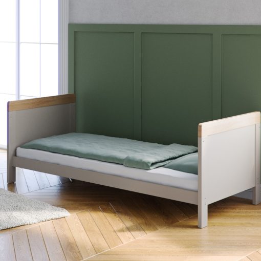 The Belstone Cot Bed Dove Grey and Oak