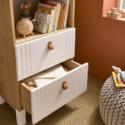 CuddleCo Rafi Nursery Bookcase - Oak and White