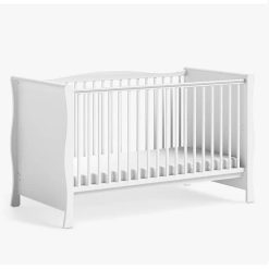 Little Acorns Traditional Sleigh Cot Bed - White