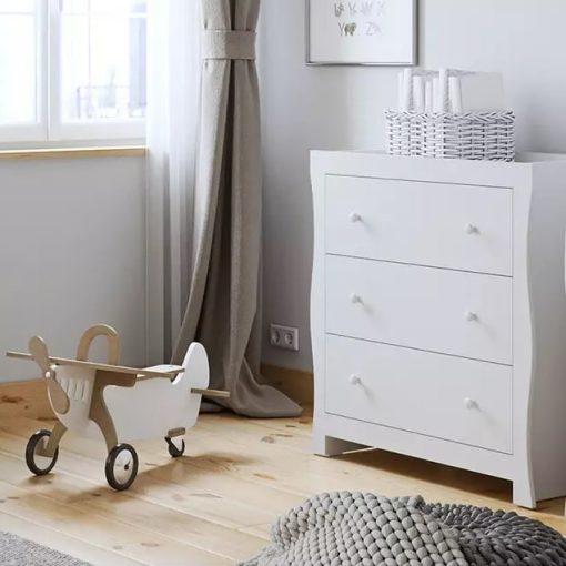 Little Acorns Traditional Sleigh Changing Table - White