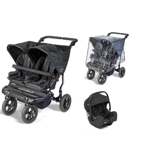 outnabout double nipper gt raven black travel system package