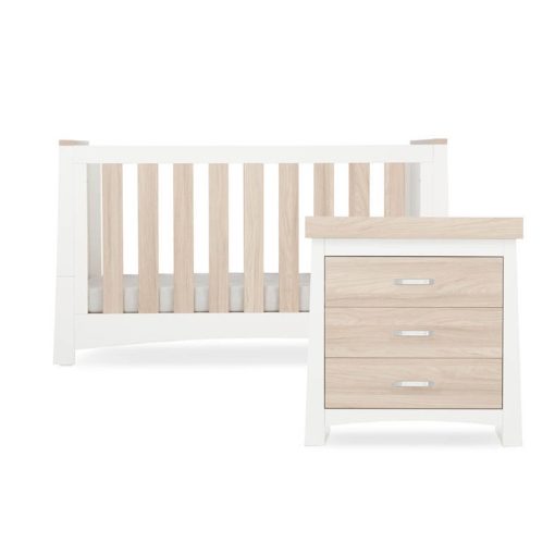 CuddleCo Ada 2 Piece Nursery Furniture Set - White and Ash
