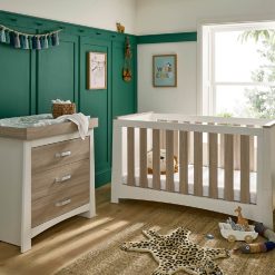 CuddleCo Ada 2 Piece Nursery Furniture Set - White and Ash