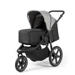 Ickle Bubba Venus Prime Jogger Stroller & Newborn Cocoon Space Grey and Black