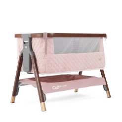 Tutti Bambini CoZee Luxe Bedside Crib - Walnut/Blush
