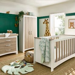 CuddleCo Ada 3 Piece Nursery Furniture Set - White and Ash
