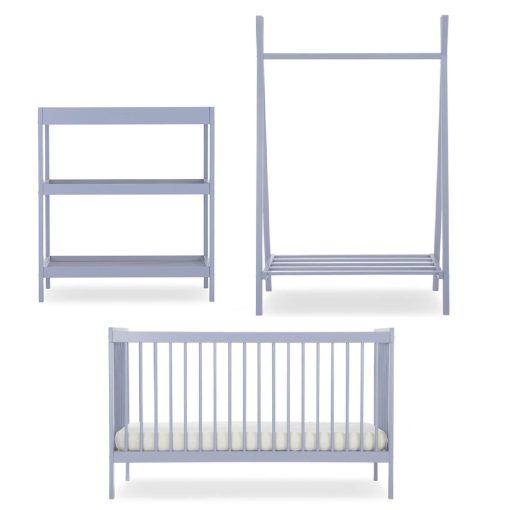 CuddleCo Nola 3 Piece Nursery Furniture Set - Flint Blue