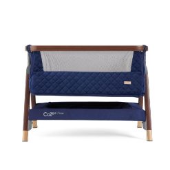 Tutti Bambini CoZee Luxe Bedside Crib - Walnut/Navy