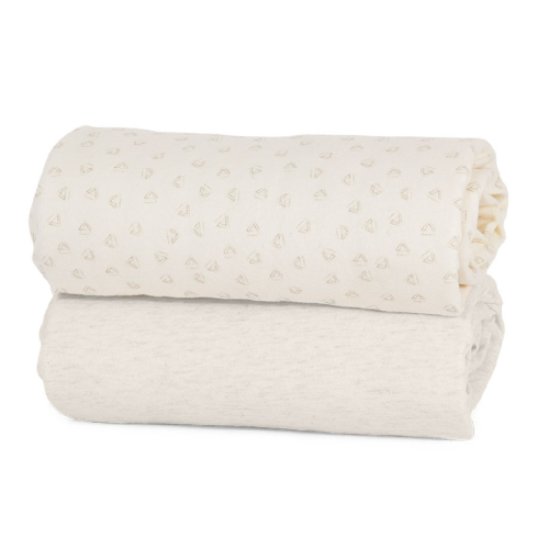 Tutti Bambini CoZee Fitted Sheets (2 Pack) Neutral Pebble