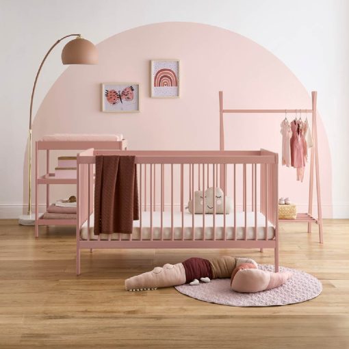 CuddleCo Nola 3 Piece Nursery Furniture Set - Soft Blush