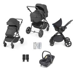 Ickle Bubba Comet 3 in 1 Travel System - Black/Black