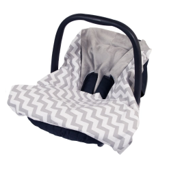 Little Babes Baby Wrap For Car Seat - Grey/Grey ZigZags