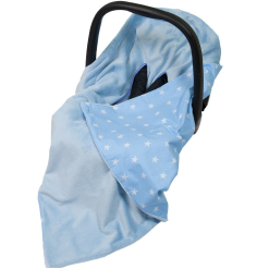 Little Babes Baby Wrap For Car Seat - Blue Stars
