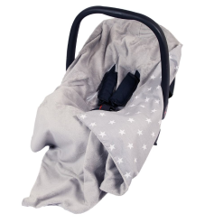 Little Babes Baby Wrap For Car Seat - Grey Stars