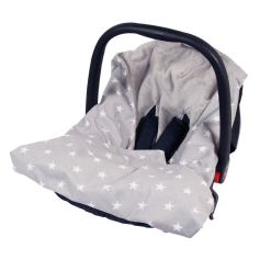 Little Babes Baby Wrap For Car Seat - Grey Stars