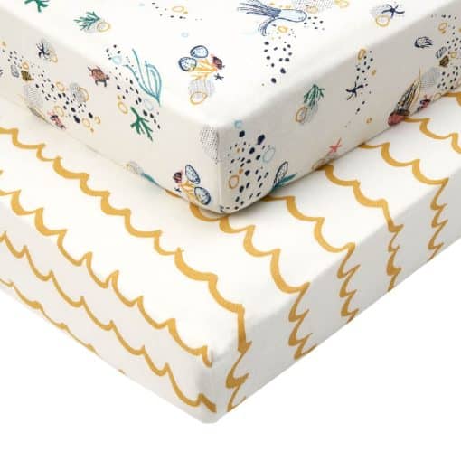 Tutti Bambini Mini Cot Fitted Sheets 2pk - Our Planet