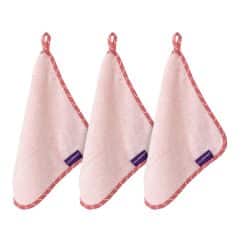 ClevaMama Bathtime Bamboo Washcloths 3Pk Pink