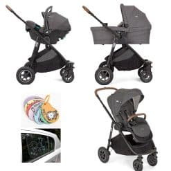 Joie Versatrax Travel System Shell Grey with Accessories