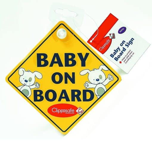 Clippasafe Auto Baby On Board Sign