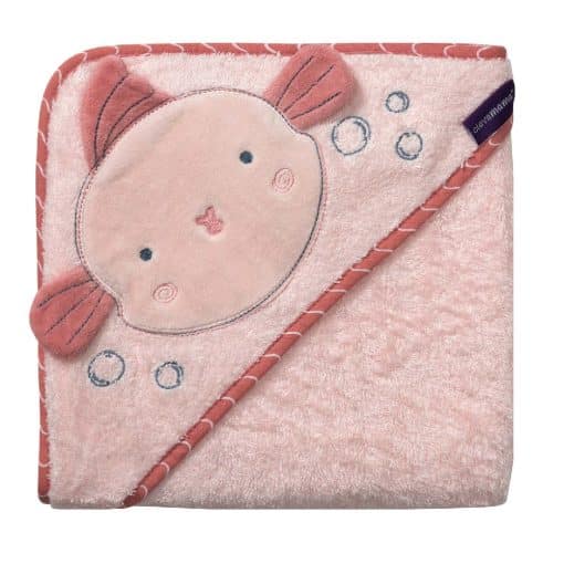 ClevaMama Bamboo Xl Apron Baby Bath Towel - Pink