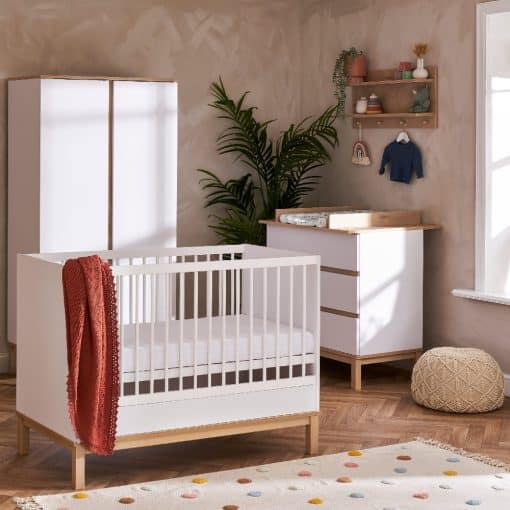 Obaby Astrid 4in1 4 Piece Nursery Room Set/Shelf - White