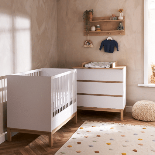 Obaby Astrid 4in1 2 Piece Nursery Room Set - White/Oak
