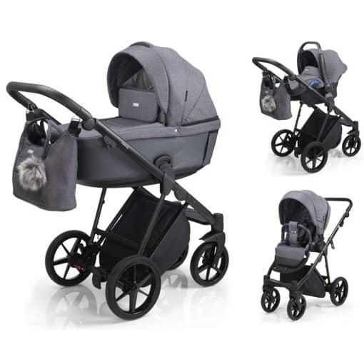 Mee-go Milano Plus 3 in 1 Travel System - Midnight Grey