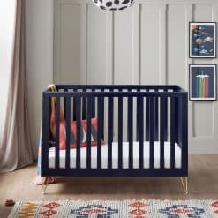 Babymore Kimi Cot Bed Midnight Blue