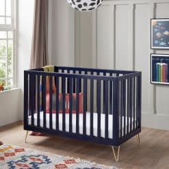Babymore Kimi Cot Bed Midnight Blue