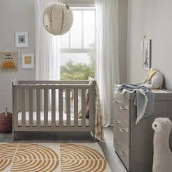 Babymore Caro 4-1 Cot Bed 2 Piece Nursery Set - Grey Wash