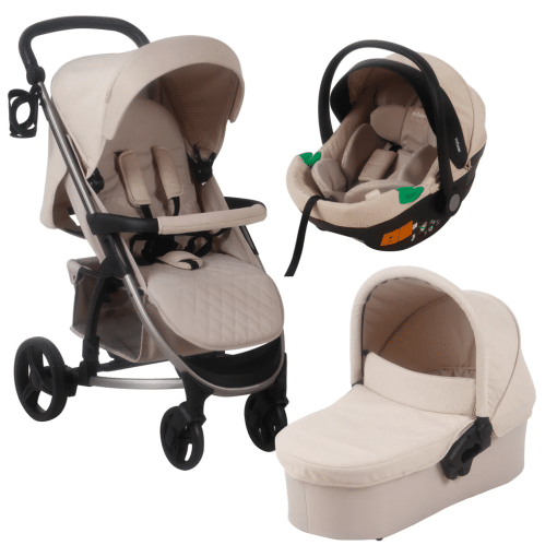 My Babiie Billie Faiers Beige Boucle i-Size Travel System