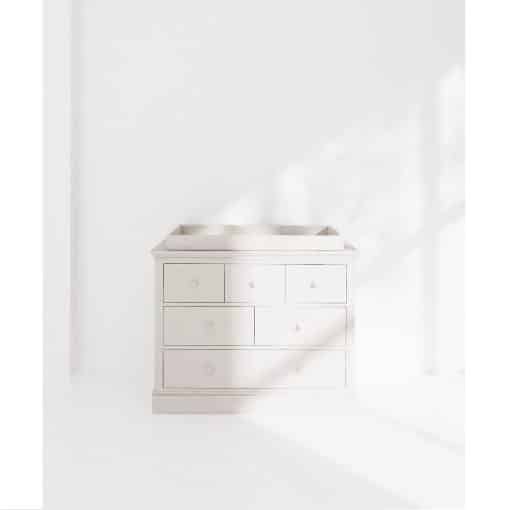Oxford 3 Drawer Dresser & Baby Changing Unit - Pure White 2